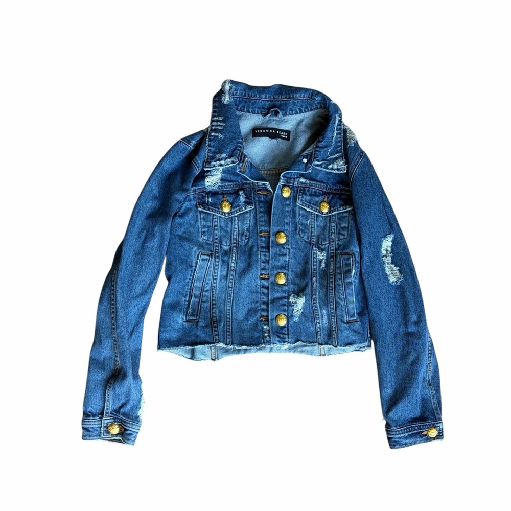 Veronica Beard Blue Denim Jacket size Medium